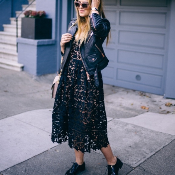 Self Portrait Azaelea Dress - Navy - Authentic! - Picture 3 of 6